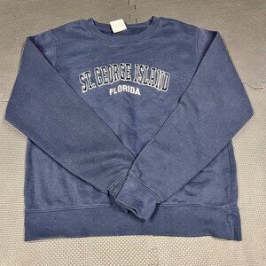 Pacific & Co St. George Island Florida Classic Sweatshirt Navy Blue Small Cotton